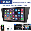 Carplay 9" Autoradio GPS Für BMW 3ER E90 E91 E92 E93 Android 13 NAVI BT Wifi RDS