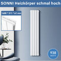 Heizkörper Design Flach 30 cm breit schmal hoch Paneelheizkörper Bad 1600x311mm