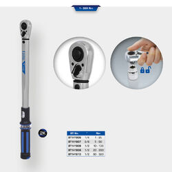 1/2" Drehmomentschlüssel mit Umschalt-Ratschenkopf, 10 - 100 Nm - Brilliant Tool