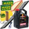 MANN FILTER INSPEKTIONSPAKET+1x5L MOTUL 5W30 passend für BMW 1er E81 3er E90 X1