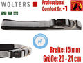 Wolters Halsband Professional Comfort -1 Hundehalsband gepolstert silber-schwarz