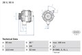 BOSCH Lichtmaschine Generator Lima 0 986 045 170 +91.63€ Pfand für IVECO STRALIS