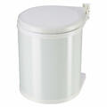 Hailo Einbaumülleimer Compact-Box M, Abfalleimer, Mülleimer Stahlblech Weiß 15 L