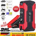 Auto KFZ Starthilfe Jump Starter 28000mAh Powerbank Kompressor Luftpumpe Notfall