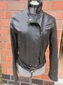 Max Mara Sport Lederjacke Biker Damen Gr. S 36/38 Schwarz