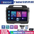 Für KIA Sportage 3 10-16 2+32G Carplay Android 13 Autoradio GPS NAV RDS DAB+ Kam