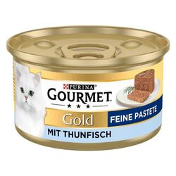 Purina Katzen Gourmet Gold Feine Pastete Katzennassfutter mit Thunfisch 72x85g