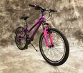 24 Zoll ALU Damen MTB Gefedert mit 21-Gang Shimano NEU 2466-Lila-Pink