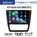 10" Android 13 Autoradio Carplay Für Skoda Yeti 2008-2013 GPS Navi WIFI BT 1+32G