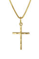 TRENDOR Schmuck Kreuz-Anhänger Gold 333 mit goldplattierter Kette 08492