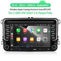 Carplay 64GB Android 13 Autoradio GPS Navi DSP Für 2 DIN VW GOLF 5 6 Passat Polo