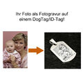 ID Tag Dogtag Edelstahl Fotogravur vom eigenen Foto als Geschenkidee mit Gravur