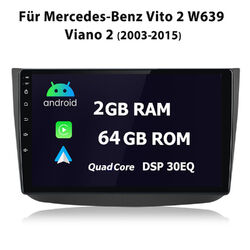 Carplay Für Mercedes-Benz Vito 2 W639 Viano 2 2003-2015 Android 13 Autoradio BT