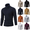 Herren Winter Warme Strickpullover Jumper Sweater Rollkragen Pulli Pullover Tops