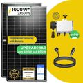 1000W Balkonkraftwerk Komplettset, Deye Wechselrichter 800W WiFi PV Solaranlage