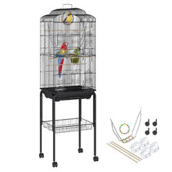 VEVOR Vogelvoliere Vogelkäfig Voliere Vogelhaus Vogelheim Vogelbauer 46x36x152cm