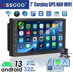 32G Android 13 Autoradio 2 DIN Carplay 7 Zoll GPS NAVI RDS Bluetooth WiFi Kamera