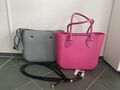 Set Obag Taschen Fuchsia, Silber + Henkel