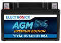 Electronicx YTX7A-BS AGM Motorradbatterie 12V 7Ah - Wartungsfrei, Hohe Startkraf