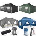 Anti-UV Pavillon 3x6m Festzelt Faltpavillon Gartenzelt Wasserdicht 6 Seitenteile