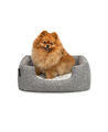 B-Ware: lionto Hundebett mit Wendekissen melierter Stoff grau 60x50 cm