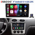 Autoradio 9" Carplay 32G Android 14 Für Ford Focus MK2 Transit MK7 +Kam GPS NAVI
