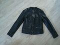 Damen Mädchen Kunstlederjacke Biker Motorrad Jacke schwarz von PIMKIE Gr. 38  