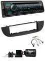 Kenwood Bluetooth USB CD Lenkrad DAB Autoradio für Fiat 500 ab 2007 schwarz