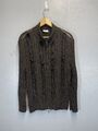 Horst Basler Schurwolle & Fell UK 16/44 Strickjacke brauner Pullover