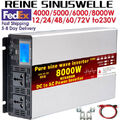 5000W 6000W 8000W Max 12V 24V 230V Reiner Sinus Spannungswandler Wechselrichter