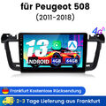 Android 13 Für Peugeot 508 2011-2018 Autoradio Carplay 4+64GB GPS NAVI WIFI DAB+