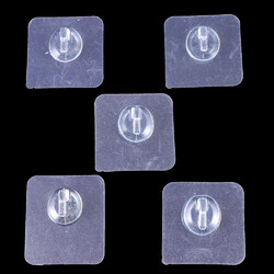  5 Stück/Packung selbstklebende Wandhaken, robuste, transparente Wandaufhängung