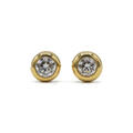 1 Paar Ohrringe Ohrstecker mit Brillanten Diamanten 0,20 ct. in 18 Kt. 750 Gold 