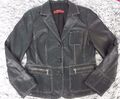 TAIFUN Collection Lederjacke Blazer Gr. 38 echtes LAMMLEDER schwarz, tailliert