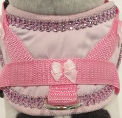 Softgeschirr  Brustgeschirr Hundegeschirr  Chihuahua XS-M Welpen rosa Glitzer