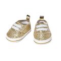 Heless 146 - Glitzer-Sneaker für Puppen, in Gold, Größe 38 - 45 cm, schickes Sch