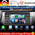 Für BMW E46 3er 318 320 325 M3 Carplay Autoradio Android 13 GPS Navi RDS MIT Kam