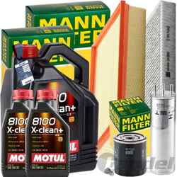 MANN INSPEKTIONSPAKET+7L MOTUL 8100 5W-30 MOTORÖL passend für VW T5 T6 2.0 BiTDI