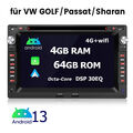 DVD CD Für VW Polo 9N Golf 4 Passat B5 Jetta T5 64G Autoradio Android 13 Carplay