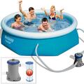 Bestway Fast Set Pool / Planschbecken mit Filterpumpe 366 x 76 cm, Blau