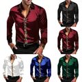 Revers Design trifft Komfort Stylisch Slim Fit Langarm Herren Freizeit Hemd