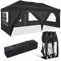 Pavillon 3x3m/3x6m Wasserdicht Pop Up Gartenpavillon UV-Schutz Faltbar Partyzelt