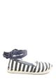 NEW YORKER Espadrilles-Sandalen Damen Gr. DE 36 schwarz-weiß-blau Casual-Look