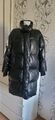 DKNY Daunen Mantel Jacke aus Kunstleder B 3250155 Schwarz Regular Fit Gr. L NEU