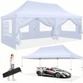 Klapp Falt Pavillon WASSERDICHT Dachmaß 3x3m 3x6m Pavillion Gartenzelt Partyzelt