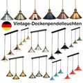 Vintage Pendelleuchte Schirm Industriell Retro Metall Lampe Verschoben Ceiling