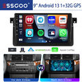 1+32GB Android 13 Autoradio Navi GPS für 3er BMW E46 318 320d 325i WiFi DAB+ KAM