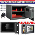 16L/8.5L 4.6L Elektronisch Safe Tresor mit Zahlencode+ Notschlüssel Möbel Tresor