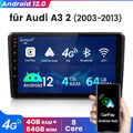 Für Audi A3 S3 RS3 8P Carplay Autoradio Android 12 4+64G GPS Navi DSP RDS SWC BT