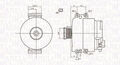 Lichtmaschine mit Riemenscheibe 063731774010 MAGNETI MARELLI für BMW 1 3 Touring